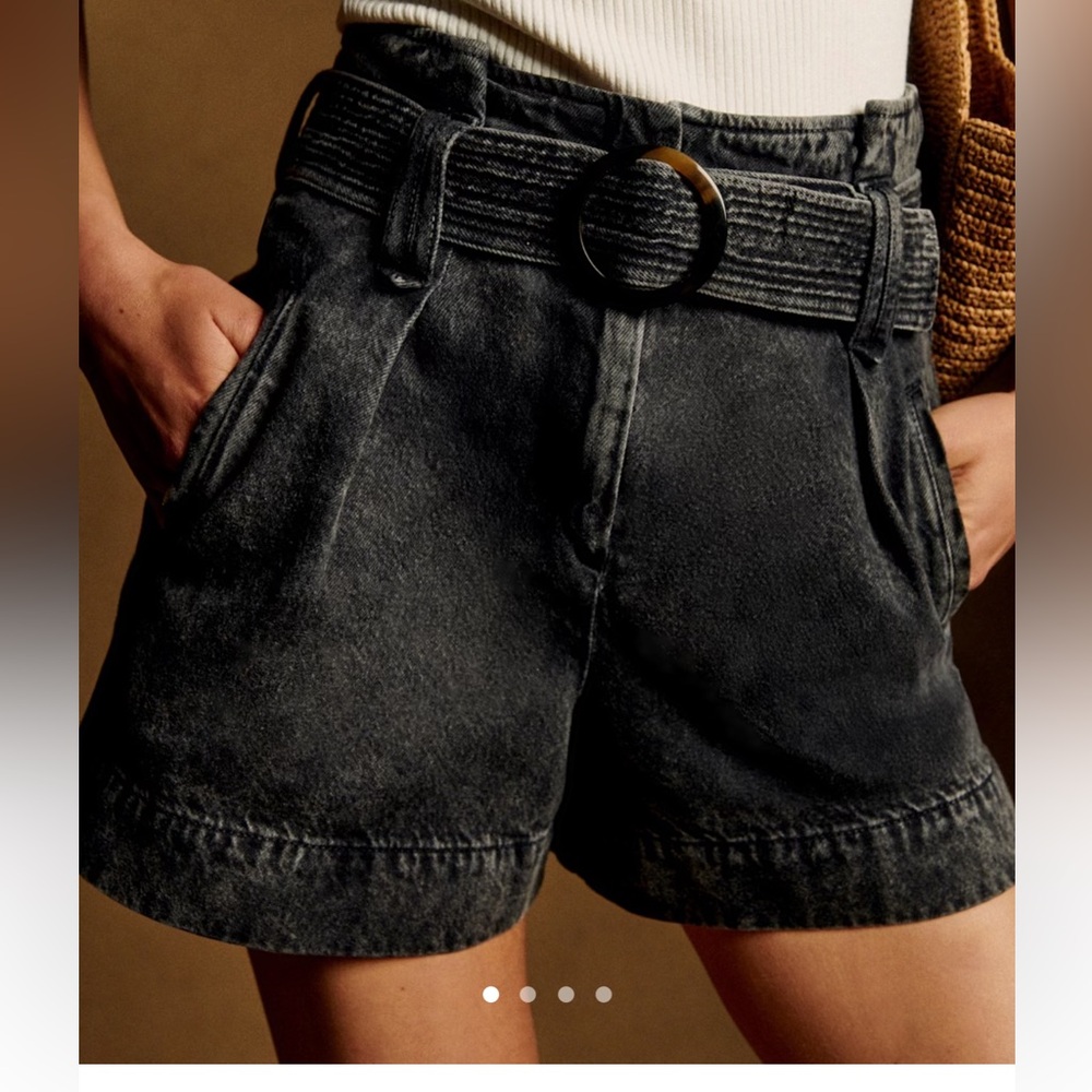 Sezane Rome New Shorts Washed Black - Size 14